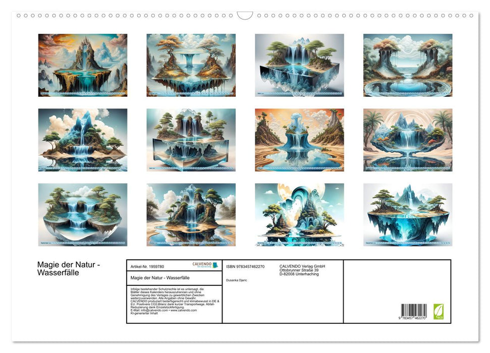 Magie der Natur - Wasserfälle (CALVENDO Wandkalender 2026)