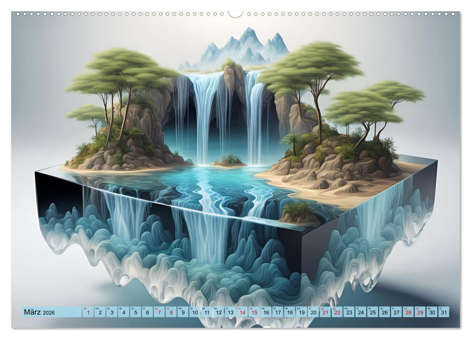 Magie der Natur - Wasserfälle (CALVENDO Wandkalender 2026)