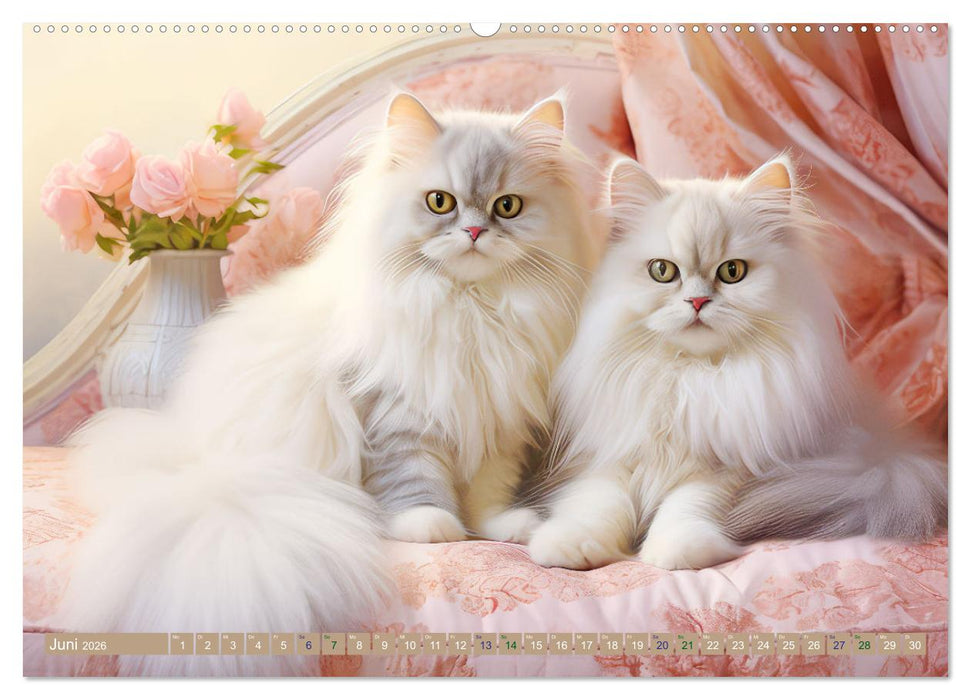 Katzen im Pastellstil (CALVENDO Wandkalender 2026)