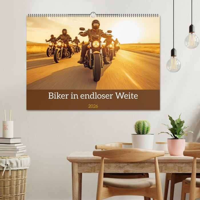 Biker in unendlicher Weite (CALVENDO Wandkalender 2026)