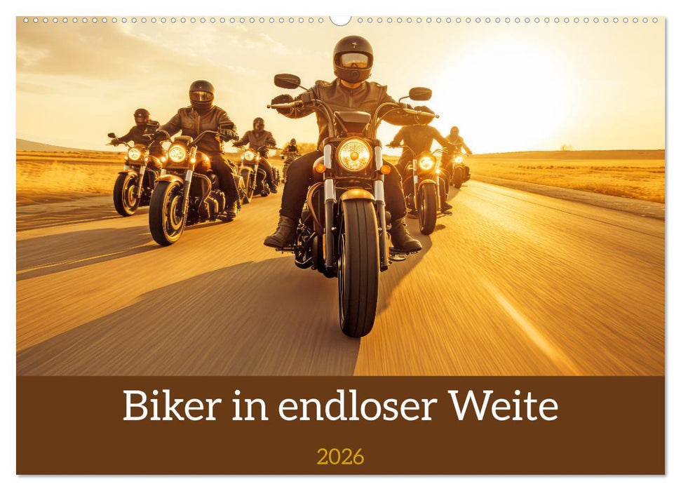 Biker in unendlicher Weite (CALVENDO Wandkalender 2026)