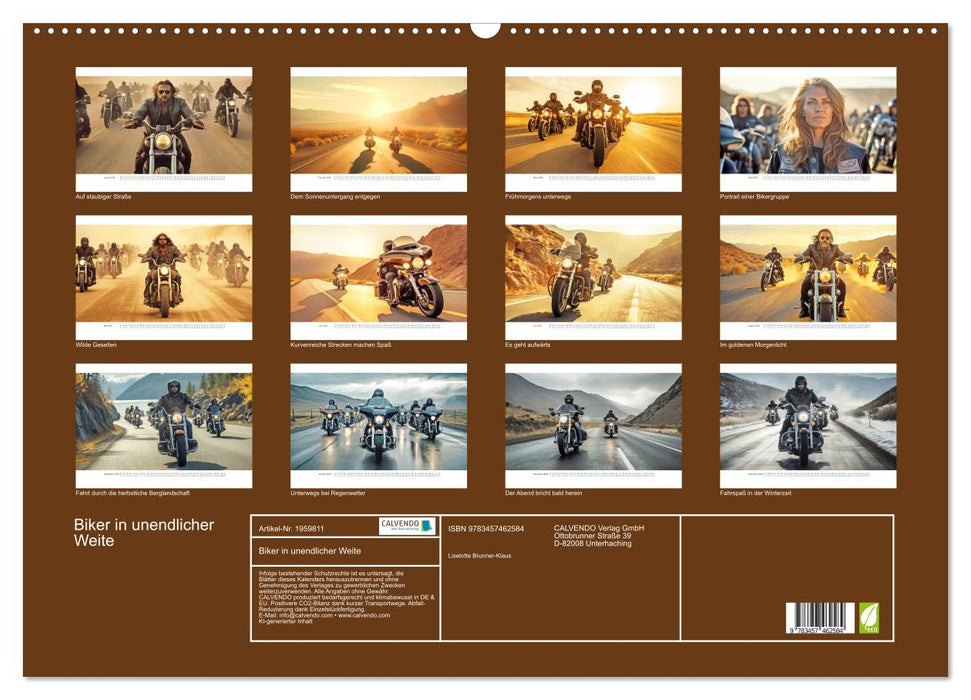 Biker in unendlicher Weite (CALVENDO Wandkalender 2026)
