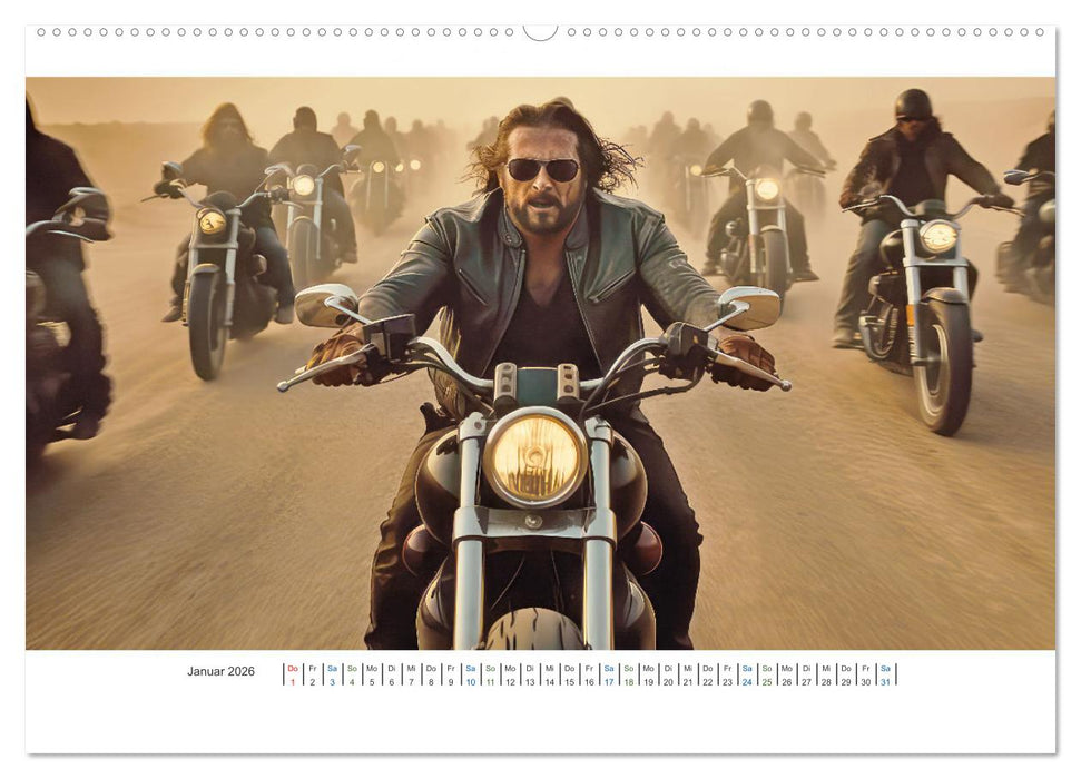 Biker in unendlicher Weite (CALVENDO Wandkalender 2026)