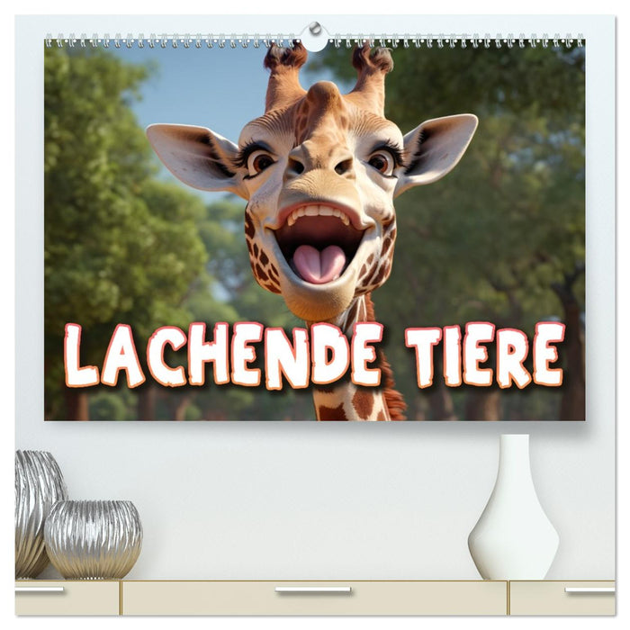 Lachende Tiere (CALVENDO Premium Wandkalender 2026)