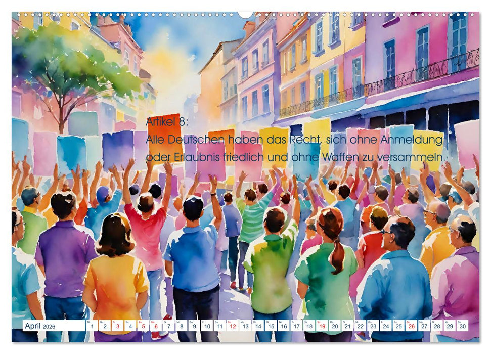 Unsere Grundrechte (CALVENDO Premium Wandkalender 2026)