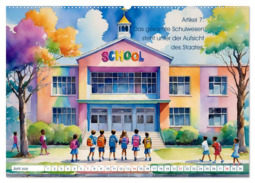 Unsere Grundrechte (CALVENDO Premium Wandkalender 2026)