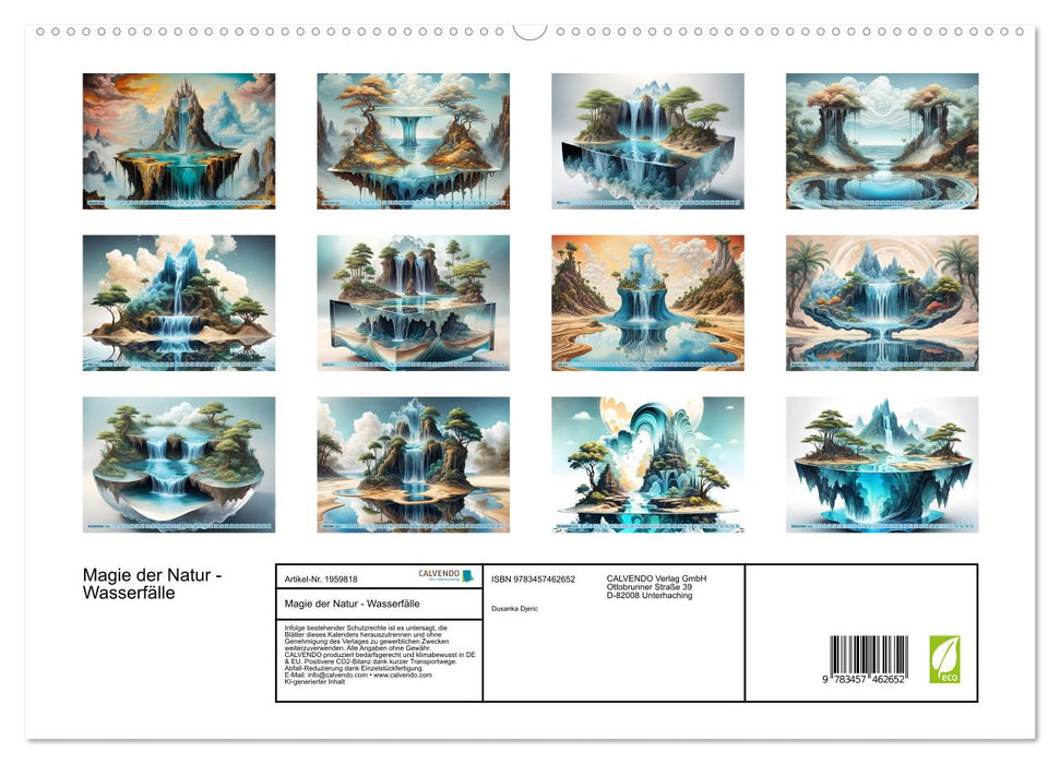 Magie der Natur - Wasserfälle (CALVENDO Premium Wandkalender 2026)