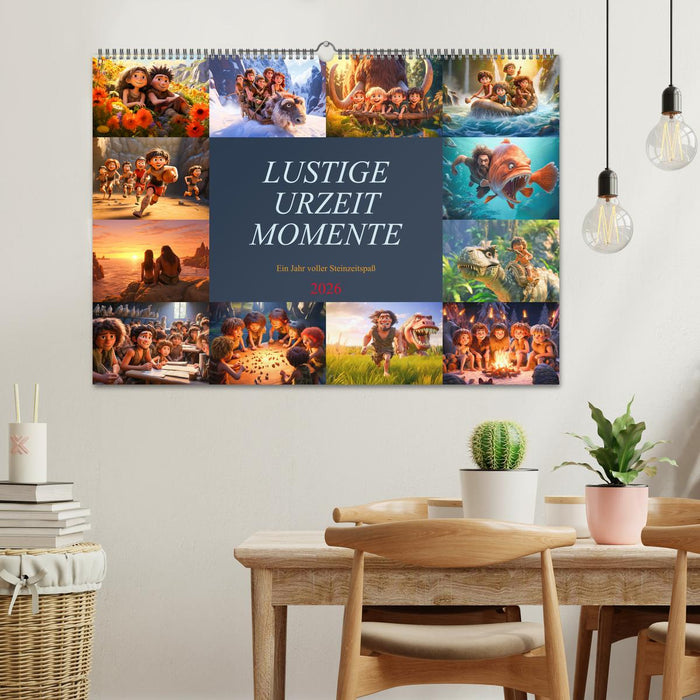 Lustige Urzeit Momente - Ein Jahr voller Steinzeitspaß (CALVENDO Wandkalender 2026)