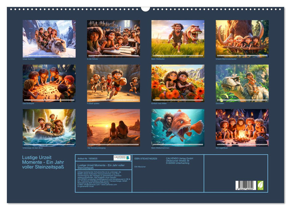 Lustige Urzeit Momente - Ein Jahr voller Steinzeitspaß (CALVENDO Wandkalender 2026)