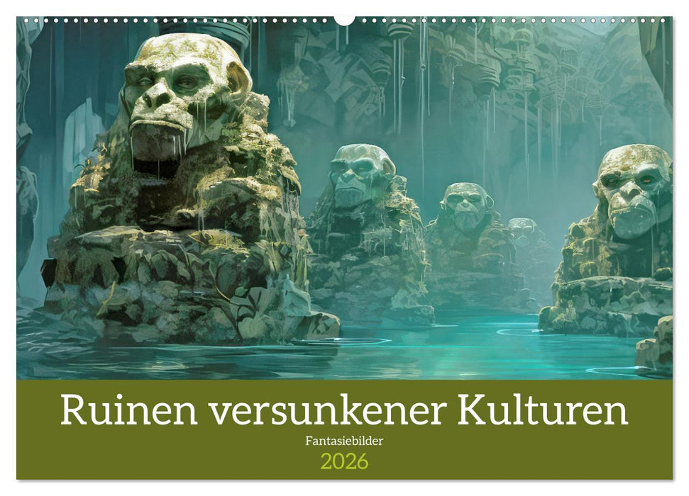 Ruinen versunkener Kulturen - Fantasiebilder (CALVENDO Wandkalender 2026)