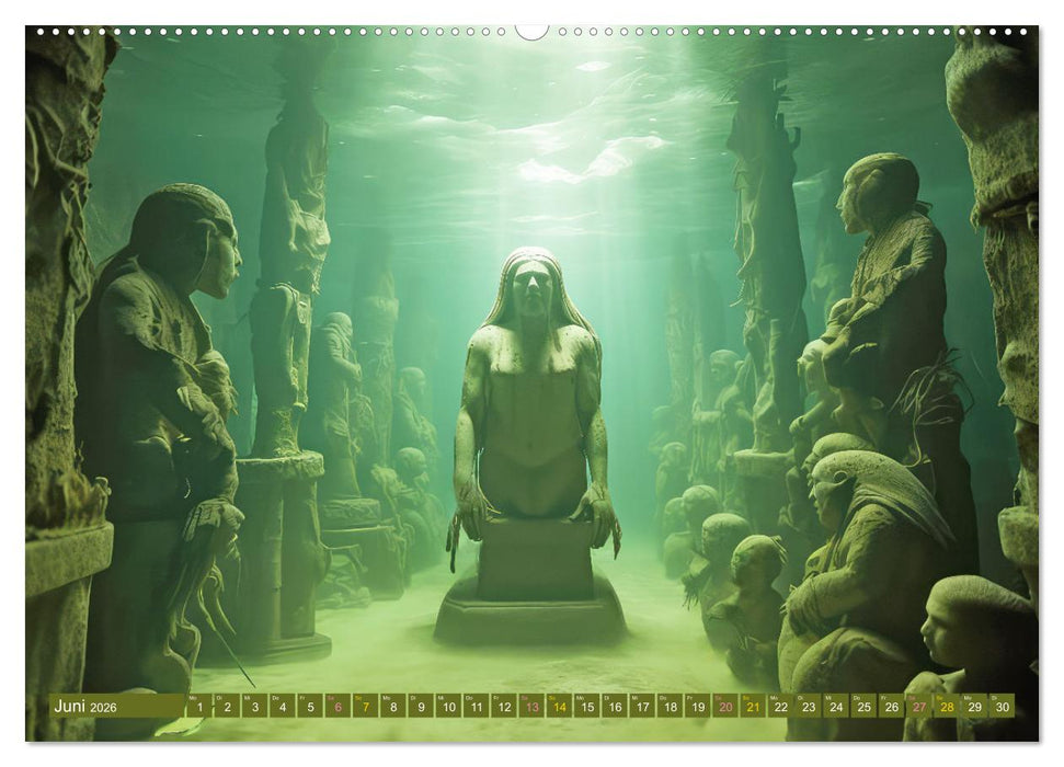 Ruinen versunkener Kulturen - Fantasiebilder (CALVENDO Wandkalender 2026)