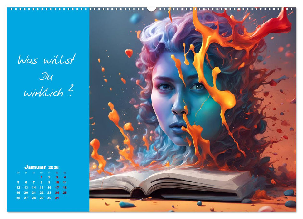 KI Mut - Trau Dich und stell Dir die richtige Frage (CALVENDO Premium Wandkalender 2026)