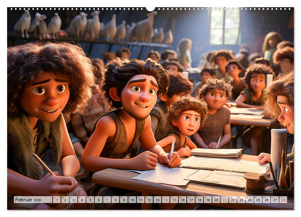 Lustige Urzeit Momente - Ein Jahr voller Steinzeitspaß (CALVENDO Premium Wandkalender 2026)