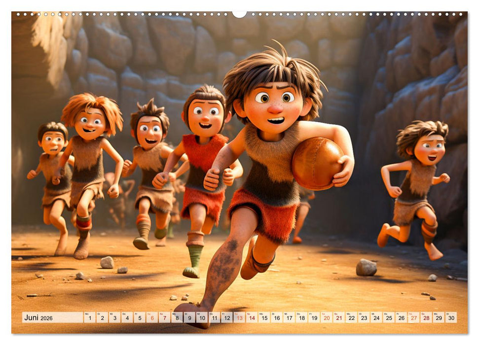 Lustige Urzeit Momente - Ein Jahr voller Steinzeitspaß (CALVENDO Premium Wandkalender 2026)