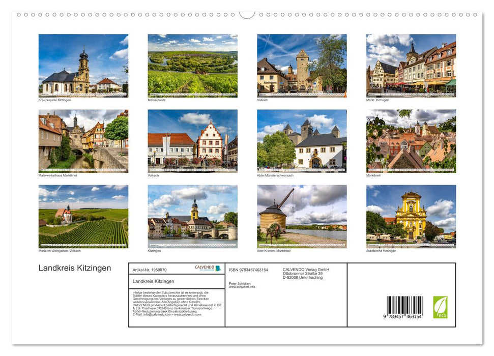Landkreis Kitzingen (CALVENDO Premium Wandkalender 2026)