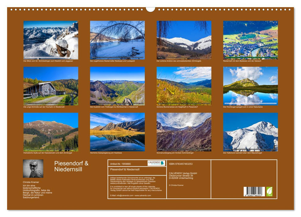 Piesendorf & Niedernsill (CALVENDO Wandkalender 2026)