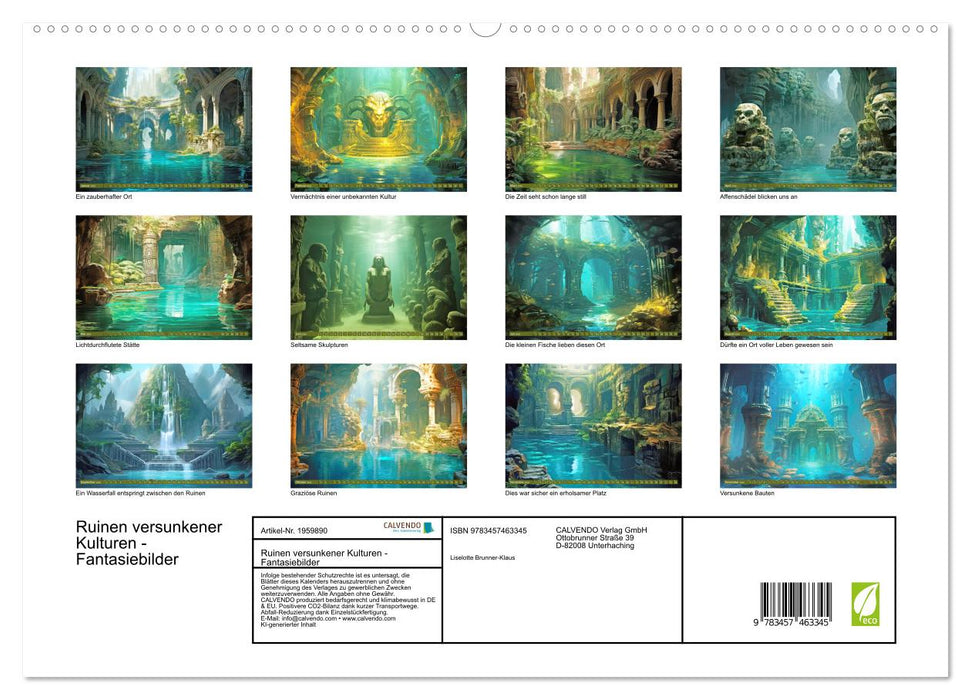 Ruinen versunkener Kulturen - Fantasiebilder (CALVENDO Premium Wandkalender 2026)
