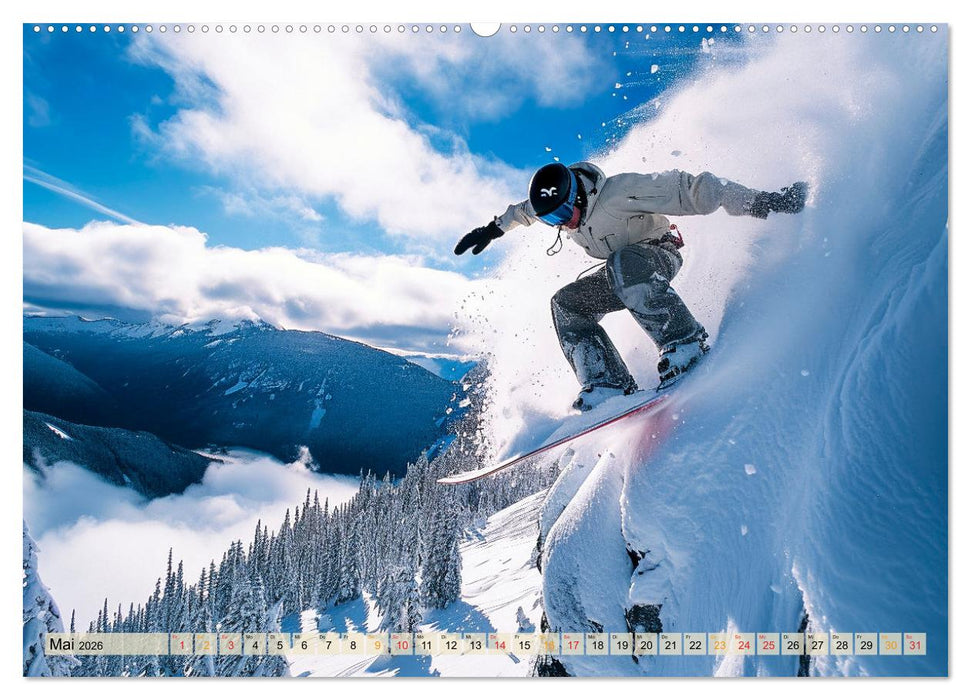 Snowboarden - tolle Momente (CALVENDO Wandkalender 2026)