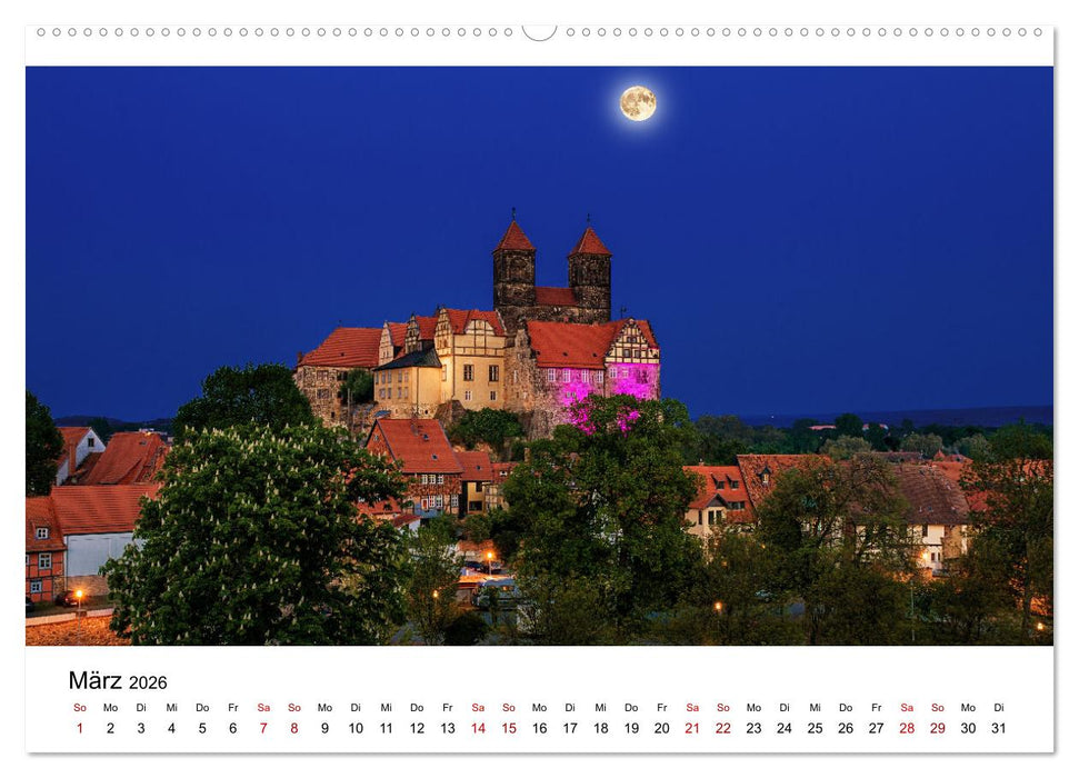 Auf den Spuren der Romanik zur blauen Stunde (CALVENDO Wandkalender 2026)