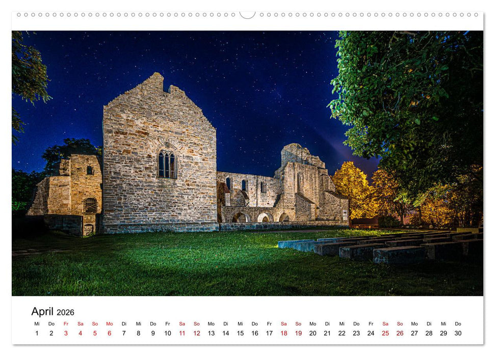 Auf den Spuren der Romanik zur blauen Stunde (CALVENDO Wandkalender 2026)