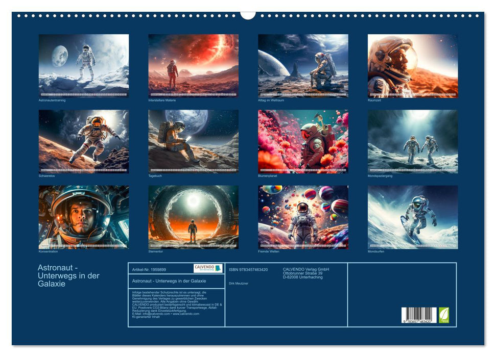 Astronaut - Unterwegs in der Galaxie (CALVENDO Wandkalender 2026)