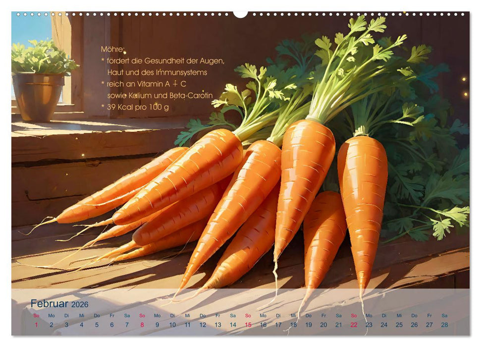 Low Carb Obst und Gemüse (CALVENDO Wandkalender 2026)