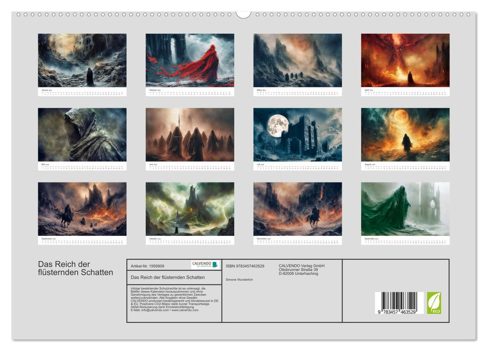 Das Reich der flüsternden Schatten (CALVENDO Premium Wandkalender 2026)