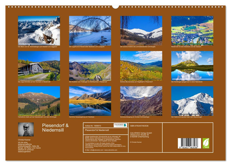 Piesendorf & Niedernsill (CALVENDO Premium Wandkalender 2026)