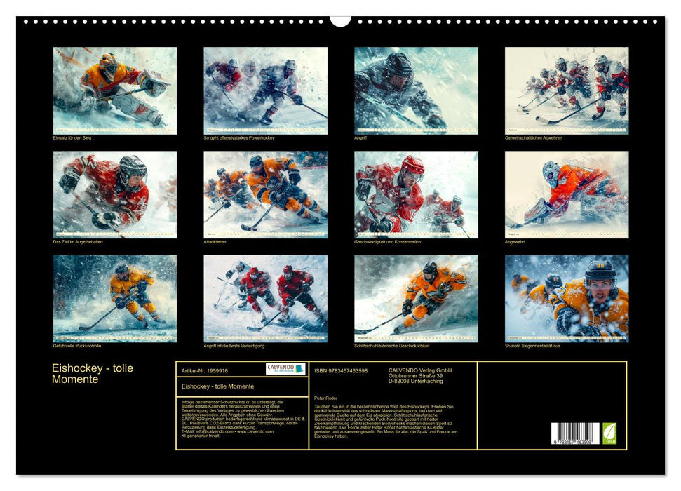 Eishockey - tolle Momente (CALVENDO Wandkalender 2026)