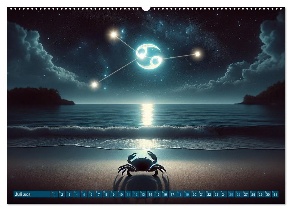 Kosmische Sinfonie: Der Tanz der Sternzeichen (CALVENDO Premium Wandkalender 2026)
