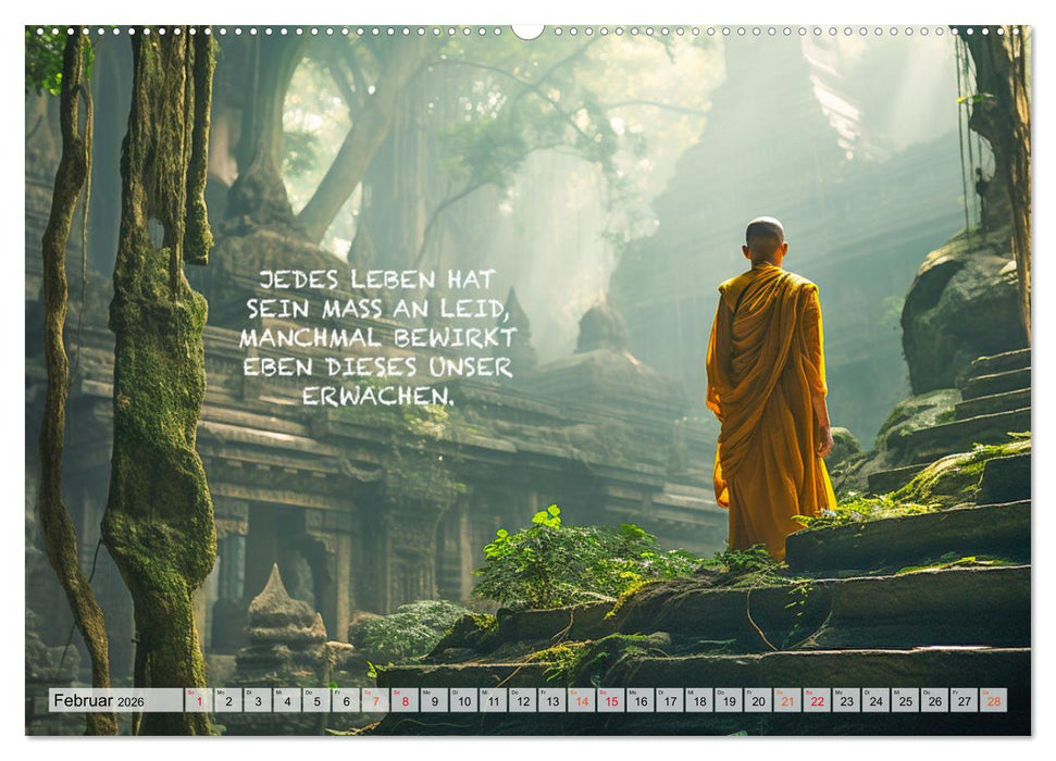 Buddhistische Sprüche (CALVENDO Premium Wandkalender 2026)