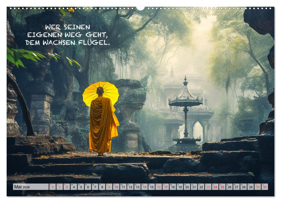 Buddhistische Sprüche (CALVENDO Premium Wandkalender 2026)