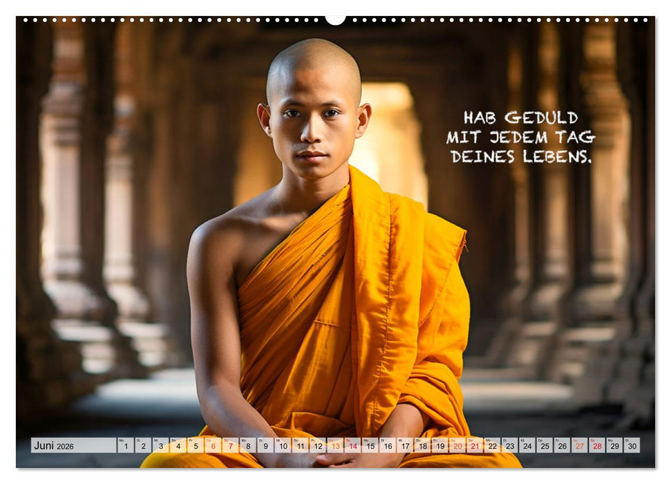Buddhistische Sprüche (CALVENDO Premium Wandkalender 2026)