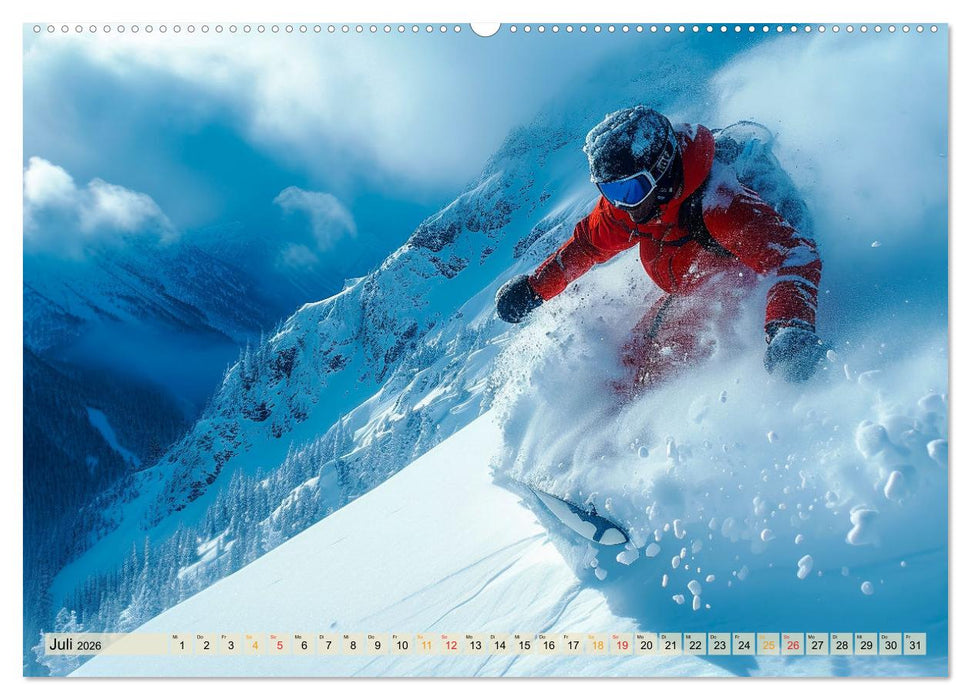 Snowboarden - tolle Momente (CALVENDO Premium Wandkalender 2026)