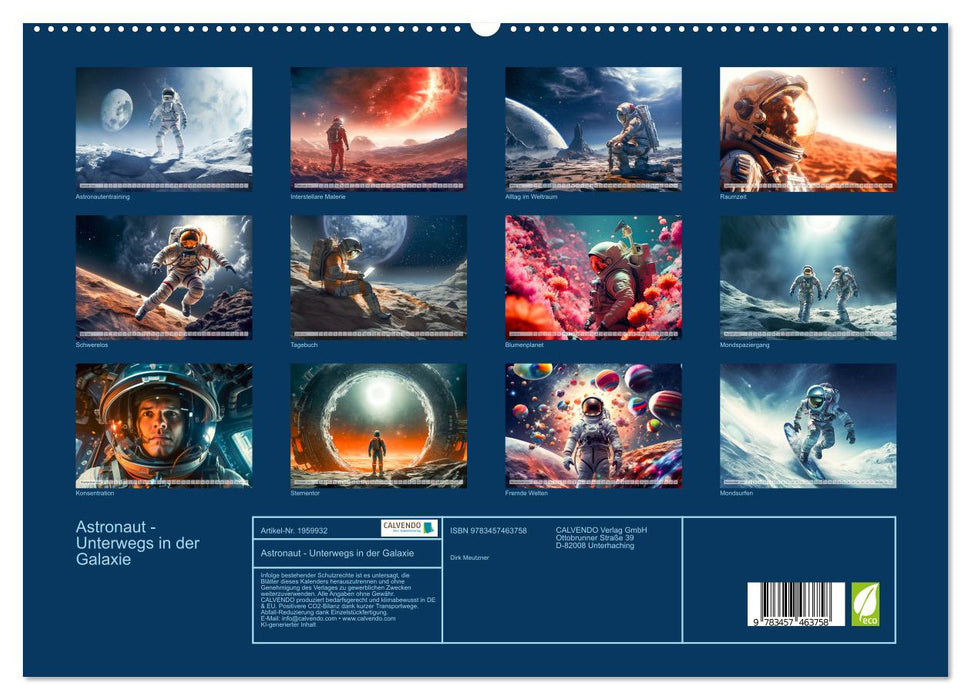 Astronaut - Unterwegs in der Galaxie (CALVENDO Premium Wandkalender 2026)
