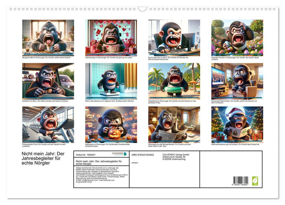 Nicht mein Jahr: Der Jahresbegleiter für echte Nörgler (CALVENDO Wandkalender 2026)