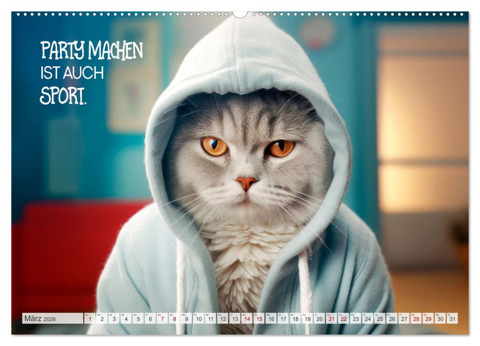KATZEN-IRONIE Lach mal wieder (CALVENDO Wandkalender 2026)