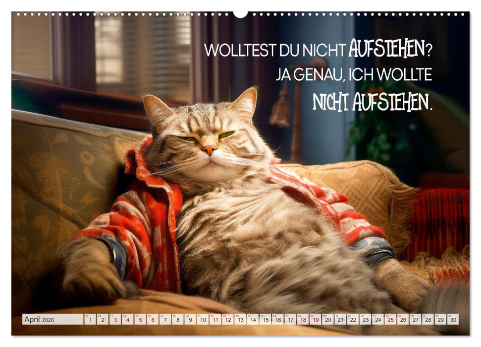 KATZEN-IRONIE Lach mal wieder (CALVENDO Wandkalender 2026)