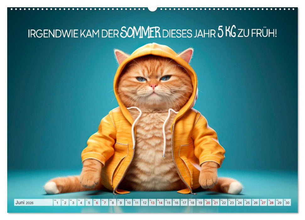 KATZEN-IRONIE Lach mal wieder (CALVENDO Wandkalender 2026)