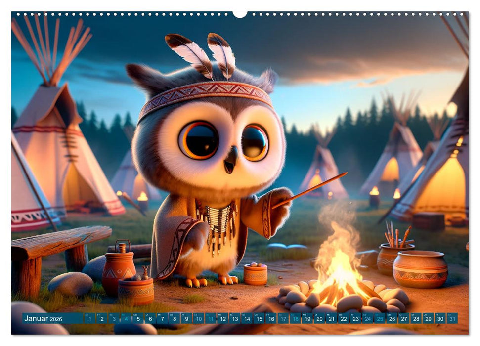 Pfoten und Pistolen: Ein Jahr im Zeichen des Wilden Westens (CALVENDO Wandkalender 2026)