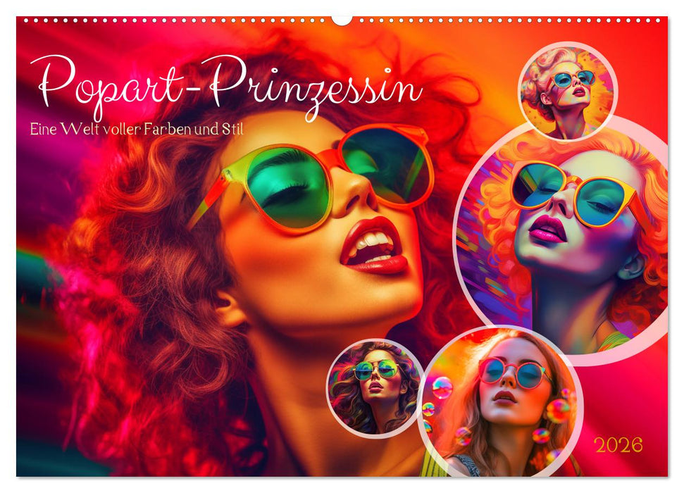 Popart Prinzessin (CALVENDO Wandkalender 2026)