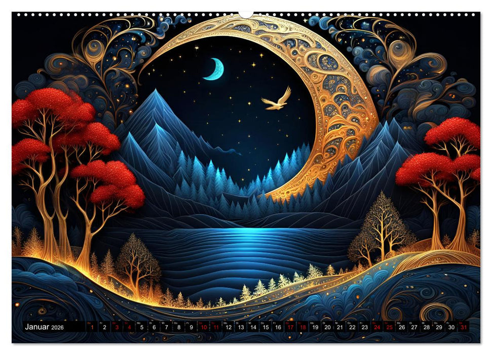 Zauberhafte Mondnächte (CALVENDO Wandkalender 2026)