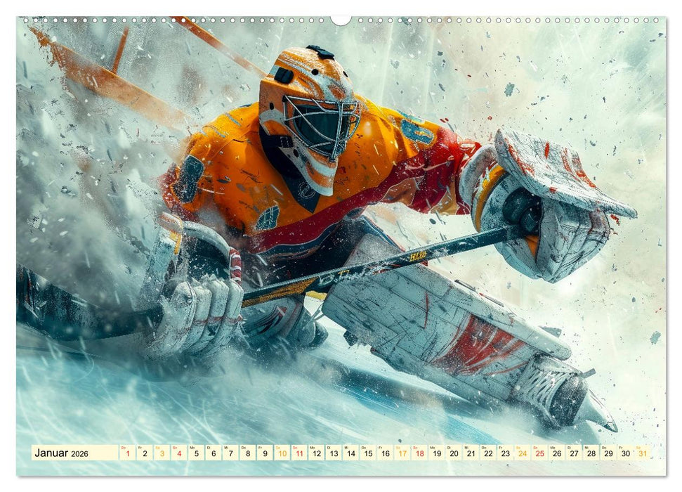 Eishockey - tolle Momente (CALVENDO Premium Wandkalender 2026)