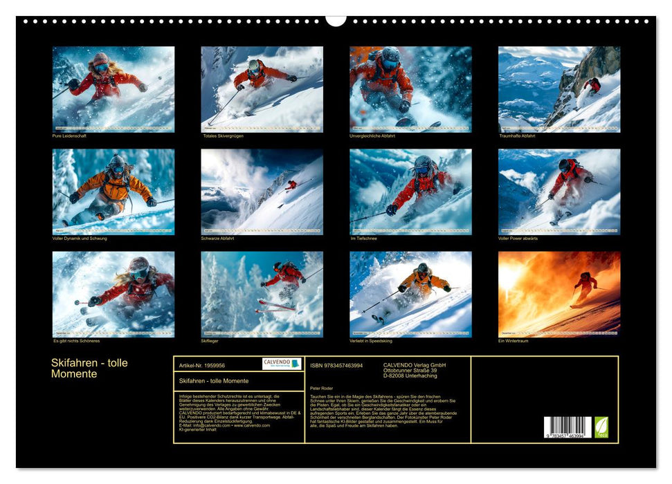 Skifahren - tolle Momente (CALVENDO Wandkalender 2026)