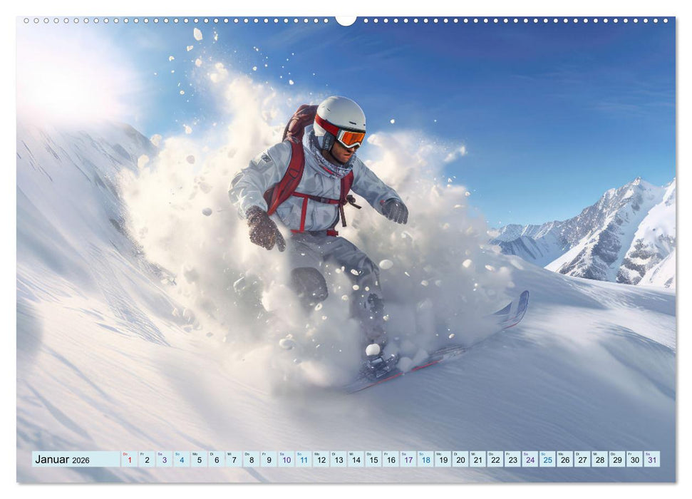 Snowboarder in Aktion (CALVENDO Premium Wandkalender 2026)