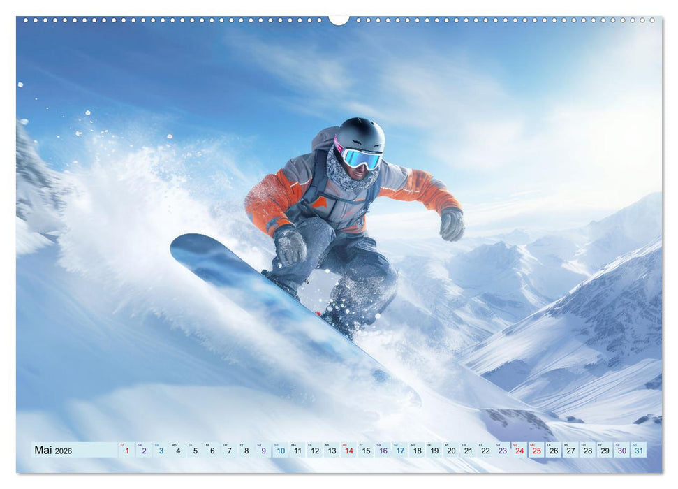 Snowboarder in Aktion (CALVENDO Premium Wandkalender 2026)