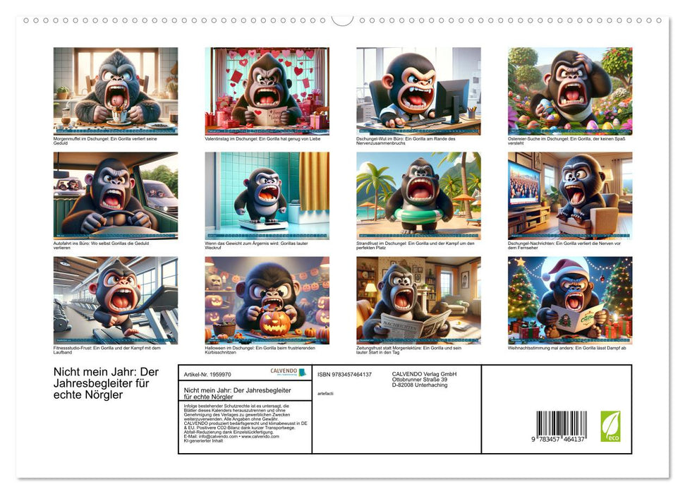 Nicht mein Jahr: Der Jahresbegleiter für echte Nörgler (CALVENDO Premium Wandkalender 2026)