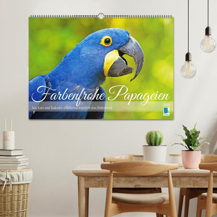 Farbenfrohe Papageien (CALVENDO Wandkalender 2026)