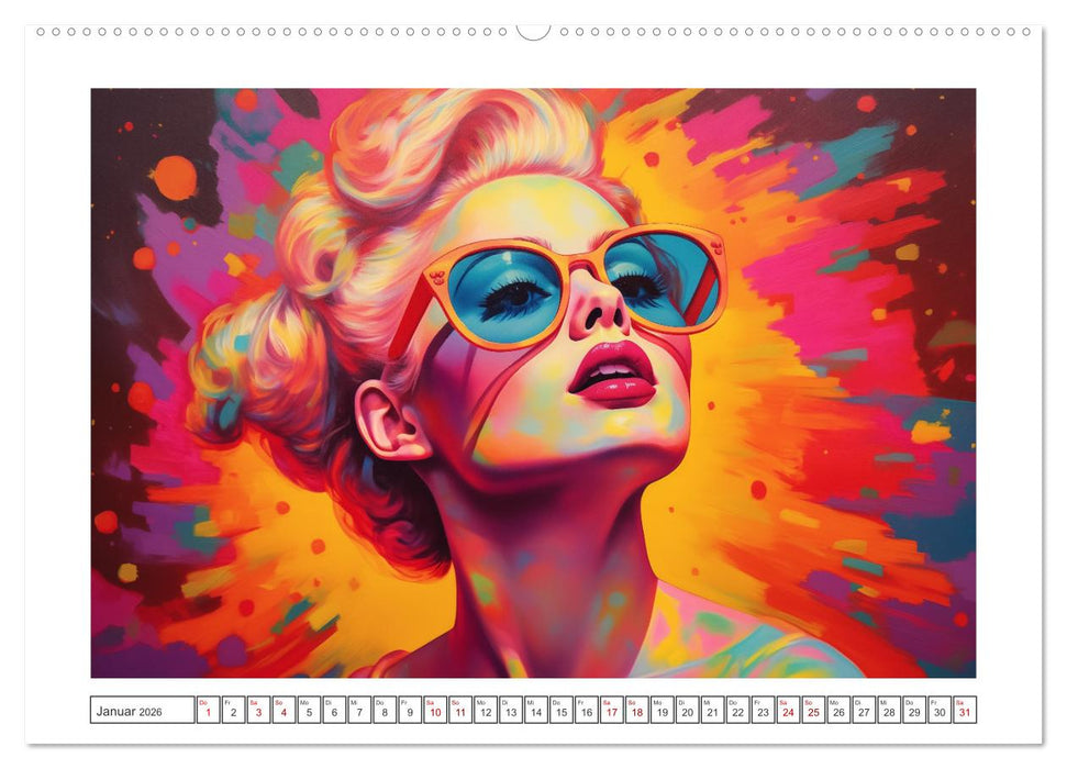 Popart Prinzessin (CALVENDO Premium Wandkalender 2026)