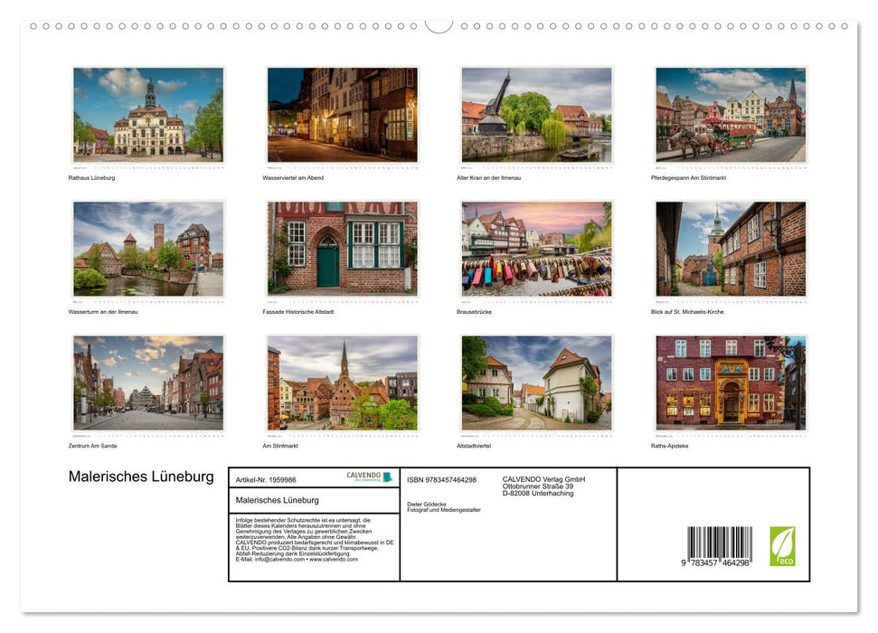 Malerisches Lüneburg (CALVENDO Premium Wandkalender 2026)